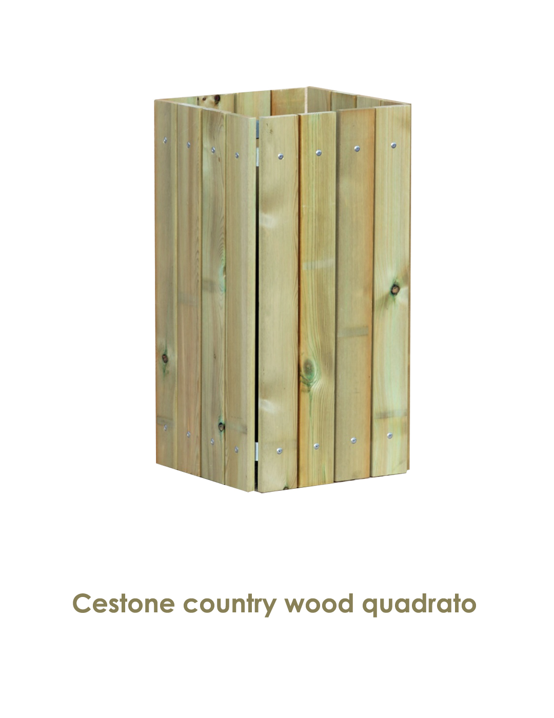 Cestone COUNTRY WOOD quadrato - immagine 3